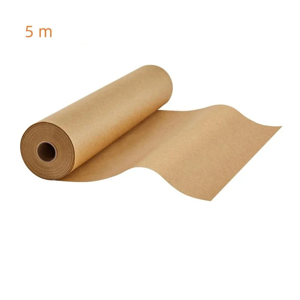 Parchment Paper Baking Sheets, Non-Stick Precut Baking Parchment, for Baking Grilling Air Fryer Steaming Bread Cup Cake Cookie Oasis Select brown 5m