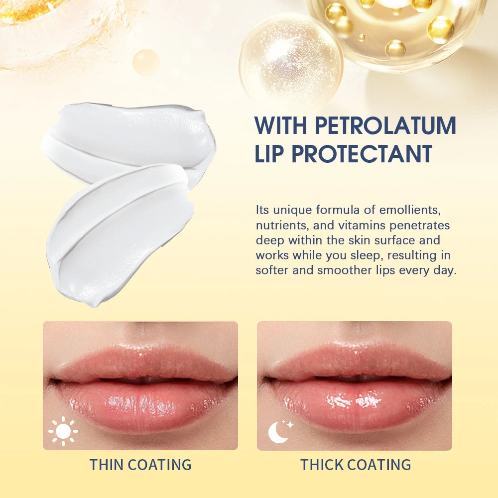 Overnight Petrolatum Lip Mask Long-lasting Moisturizing Nourishing Repair Improve Dry Lips Reduce Wrinkles Hydration Lip Balm Oasis Select