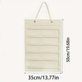 6-Row Hanging Glasses Storage Bag, Anti-Scratch Organizer Pouch for Display - Glasses & Sunglasses Holder for Student Home Use Oasis Select WHITE