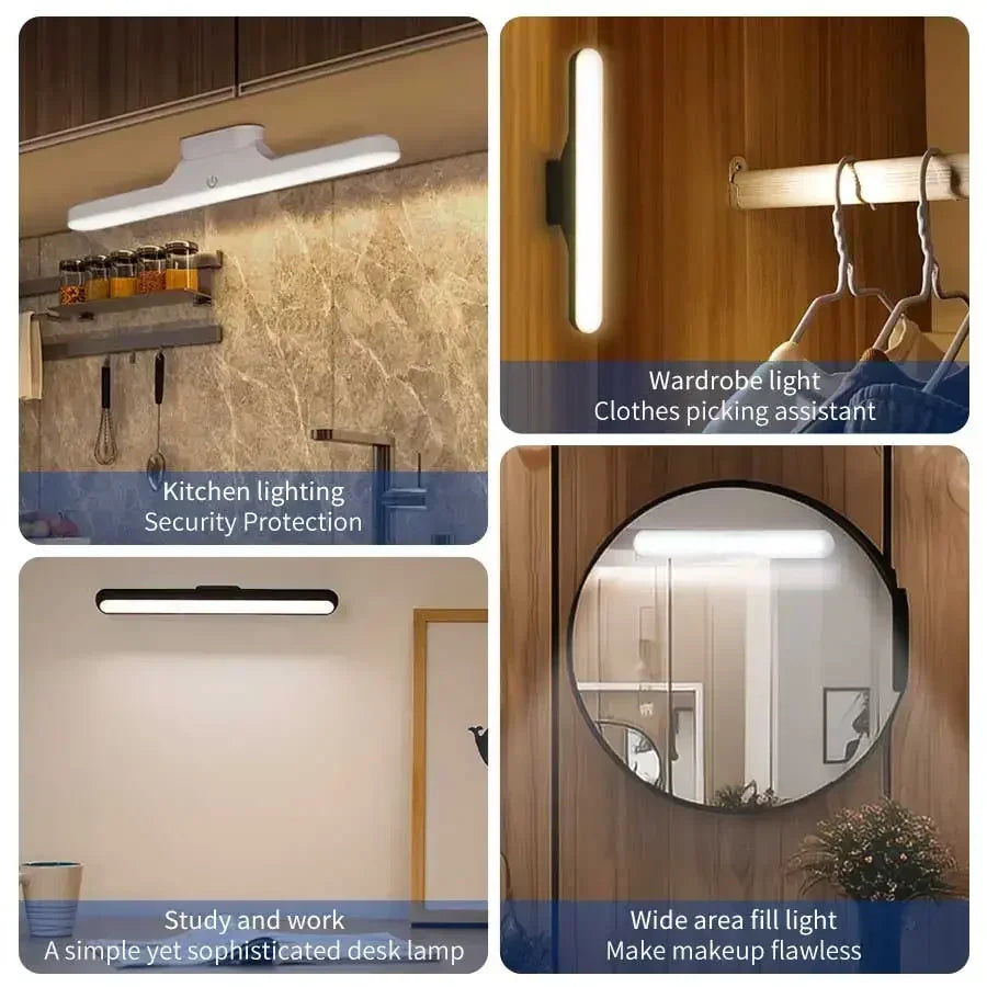 LED Makeup Mirror Light USB Rechargeable Stepless Dimming Magnetic Vanity Lamp For Bedroom Selfie Wardrobe Bathroom Lighting Oasis Select