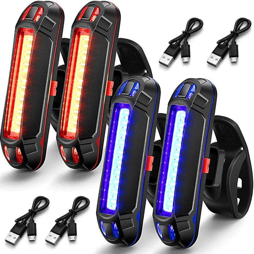Bike Tail Light LED Front Rear Light Bicycle Waterproof Mountain Cycling Tail Lamp Protective Safty-warning Lamp Bikes Parts Oasis Select