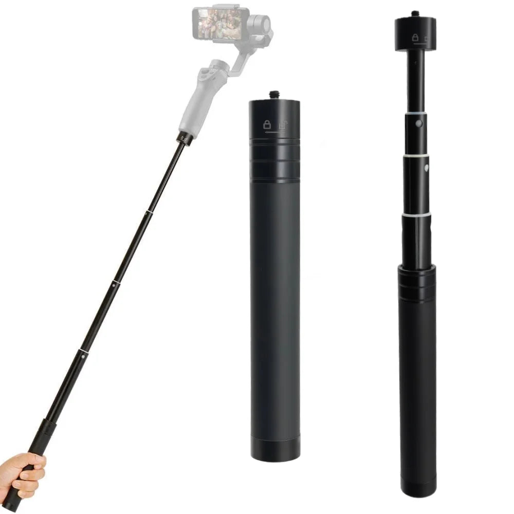 Aluminum Extension Pole for Gimbal Stabilizer – 19–73cm | 1/4" Screw