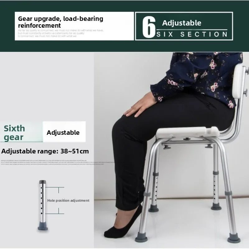 Multi-functional Solid The elderly indoor bath chair pregnant women disabled shower special bathroom bench suction cup non-slip Oasis Select