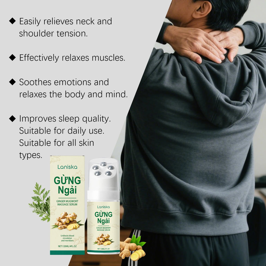 Ginger & Mugwort Roller Massage Oil – Neck & Shoulder Care Roller Massage Oil Oasis Select
