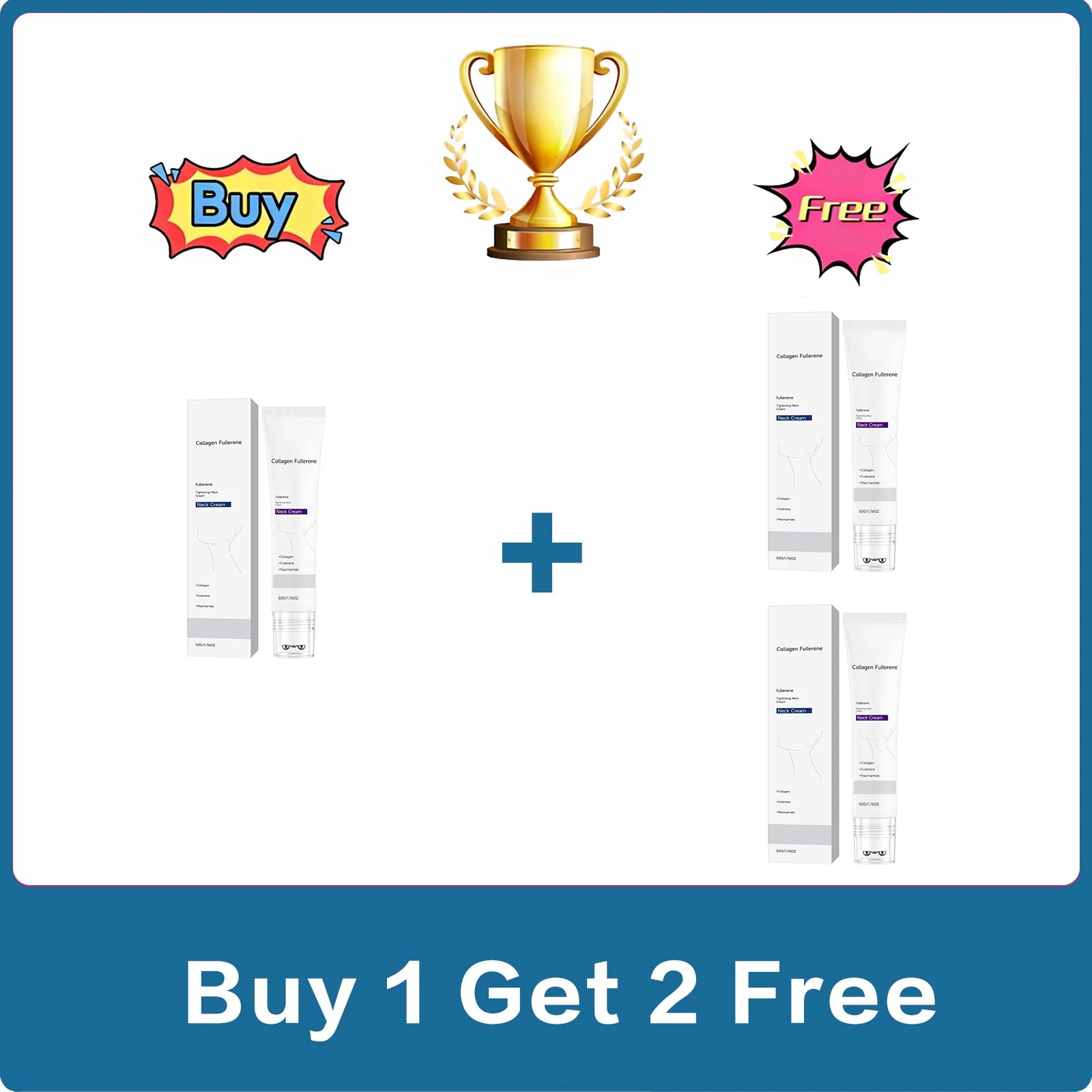 Collagen Roller Ball Neck Cream – Firming & Deep Hydration 50g Neck Firming Cream Oasis Select Buy 1 Get 2 Free
