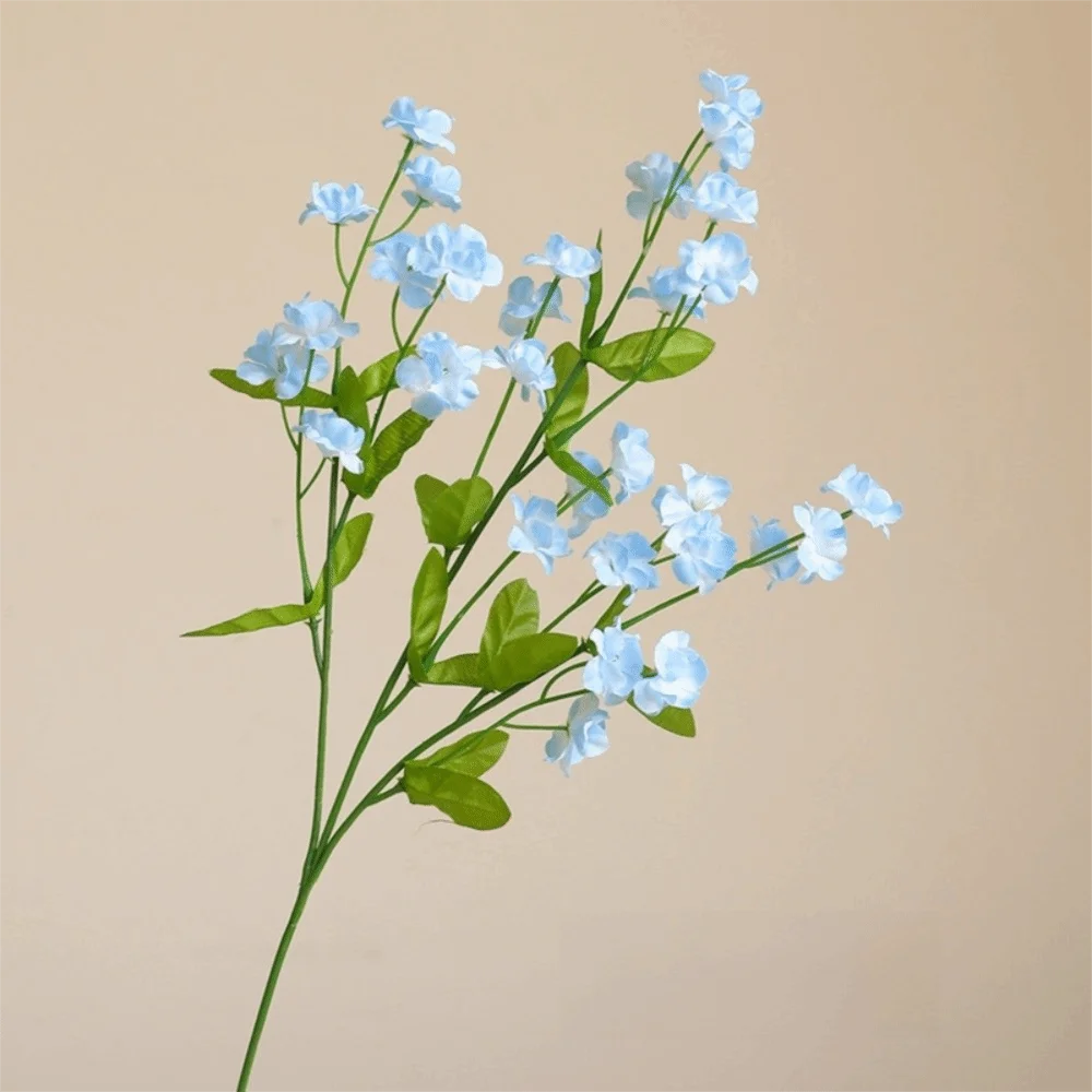 Real Touch Forget-Me-Not Artificial Forget-Me-Not Flowers Long Branch Silk Simulation Flowers 47cm DIY Floral Bouquets Home Oasis Select Blue