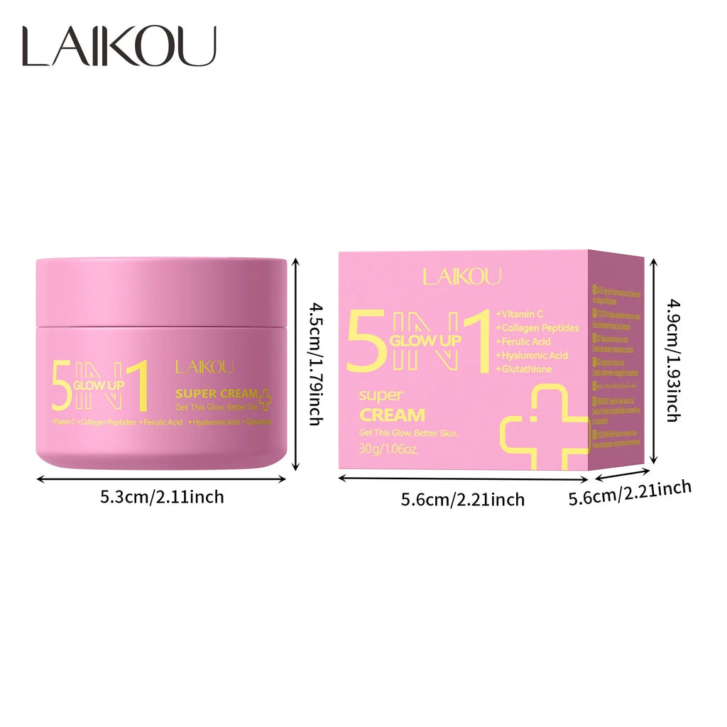 Face Moisturizer 30g Hydrating Cream Deep Repair Evens Skin Tone Reduces Dark Spots 5In1 Glow Skincare Oasis Select 1