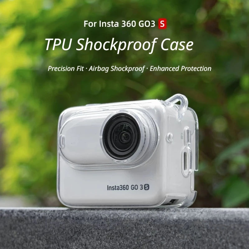TPU Protective Case for Insta360 Go 3S/Go3 with Lens Cover