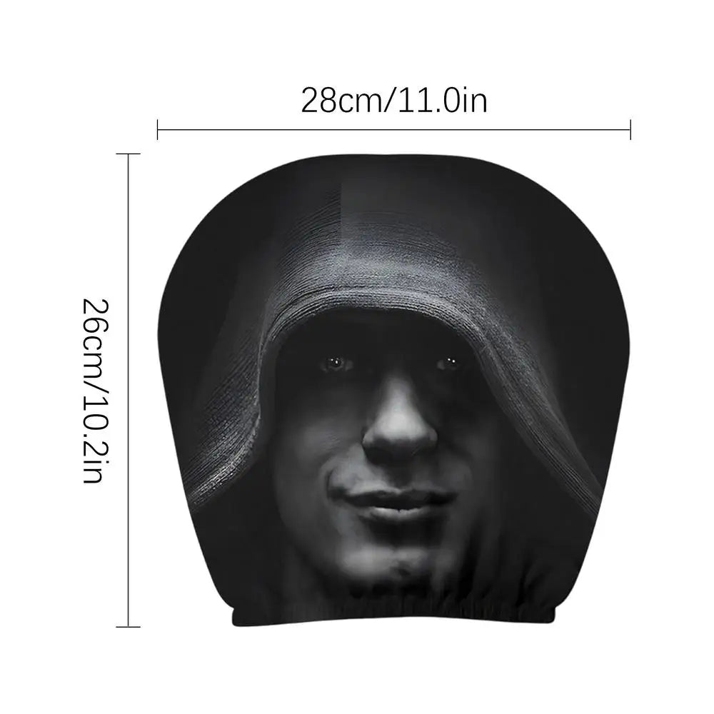 Car Headrest Cover Halloween Stretchy Head Rest Protector Mysterious Figure Pattern Headrest Cover for Automotive Vehicle SUV Oasis Select A