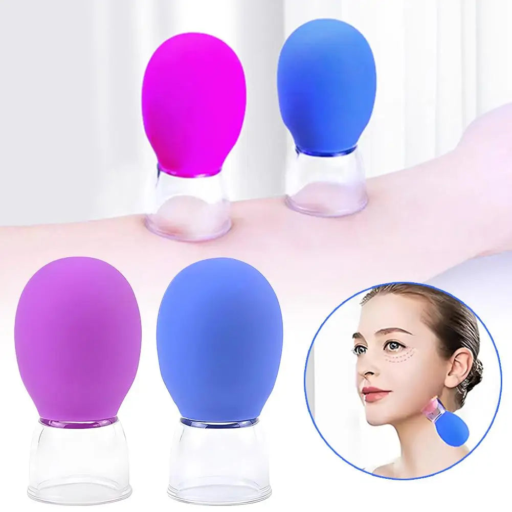 SADOER Silicone Facial Cupping Massager – Anti-Wrinkle Vacuum Cup Facial Cupping Massager Oasis Select