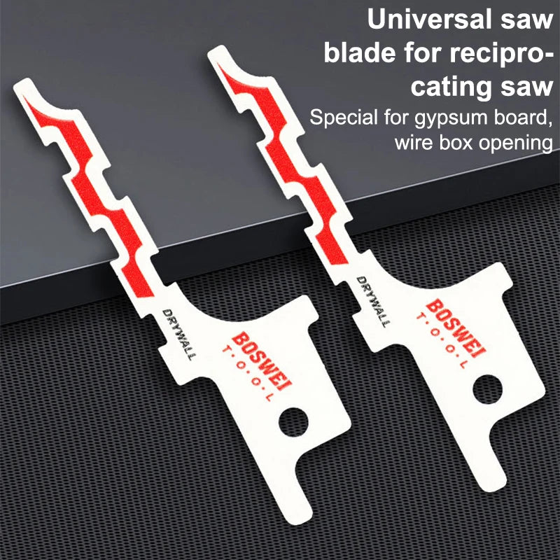 2pcs Reciprocating Saw Blades SK5 Steel Saw Blade For Plasterboard 86 Type Wire Box Hole Opening Cutting Power Tools Accessories Oasis Select