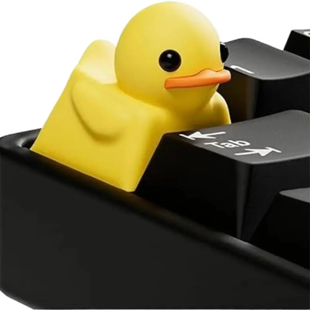 Resin Duck Keyboard Keycap Desktop Decor Creative Design Mechanical Keyboard Cap Cartoon Yellow ESC Keycap Replacement Parts Oasis Select