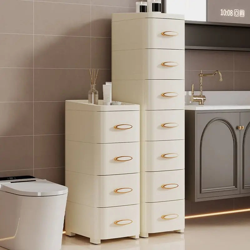 20-52Cm slit narrow side cabinet crevice drawer storage cabinet kitchen rack removable multi-layer cabinet Oasis Select