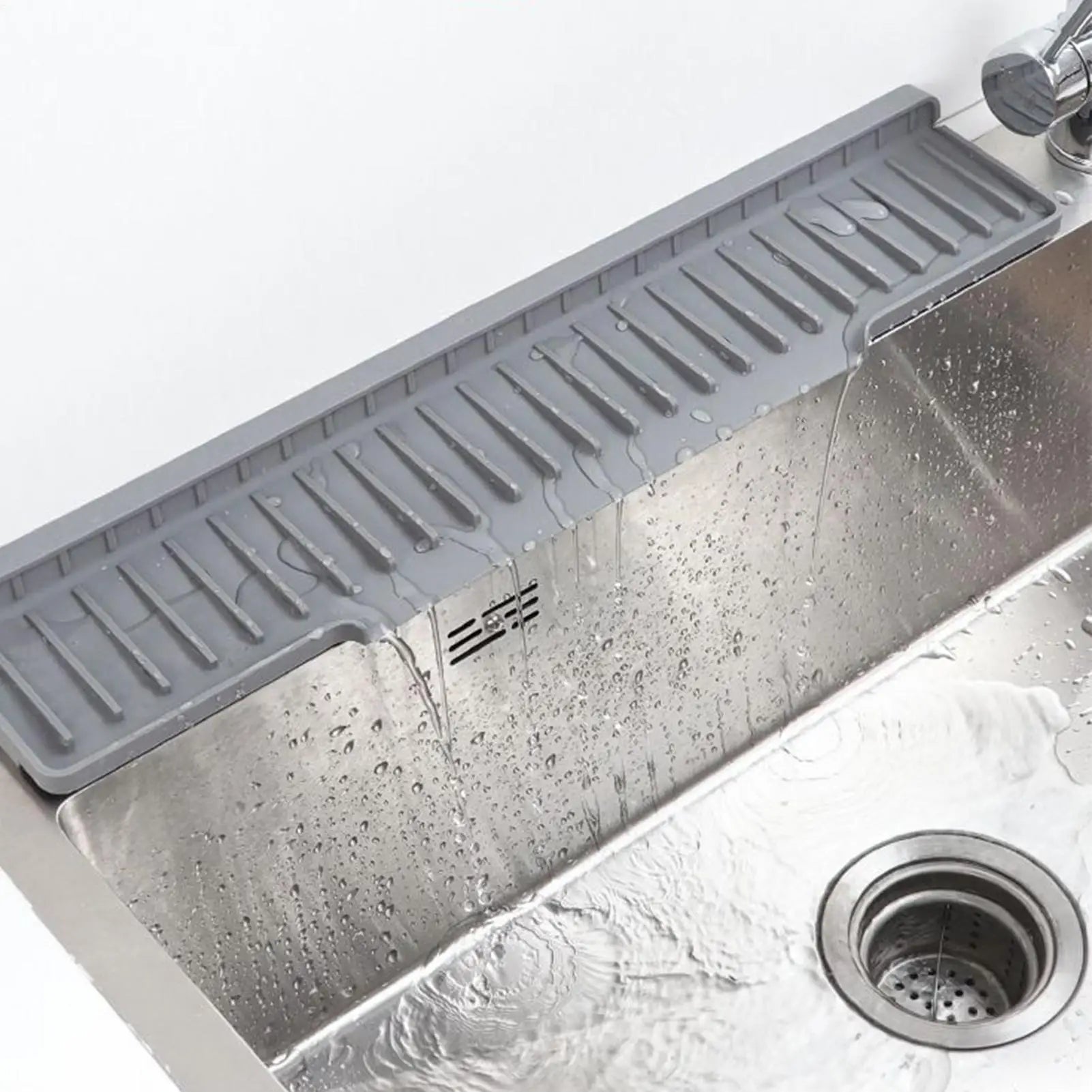 Kitchen Sink Faucet Mat Long Silicone Sink Faucet Mat Splash Guard for Absorbent Sink Countertop Protectors Mat Kitchen Gadgets Oasis Select