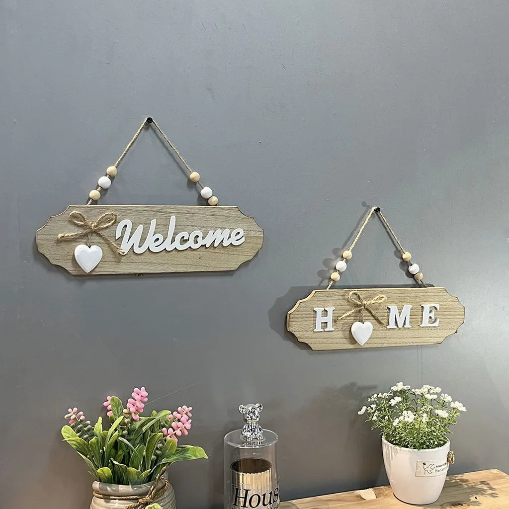 Entryway Wall Plaque Rustic Front Door Wall Plaque Wooden Hanging Decorative Sign European Rustic Home Decoration Sign Oasis Select