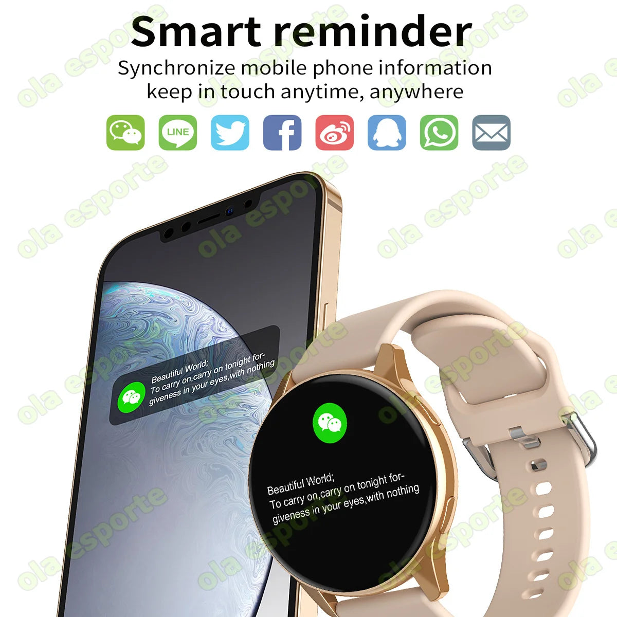 Ola Esporte Women's Smartwatch – Bluetooth Call, GPS & Health Track