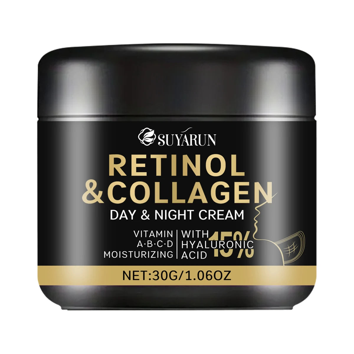 SUYARUN Retinol Collagen Neck Cream - Anti-Aging Firming Treatment for Wrinkles, Lifting Moisturizer (Organic, Unisex). Oasis Select 30g