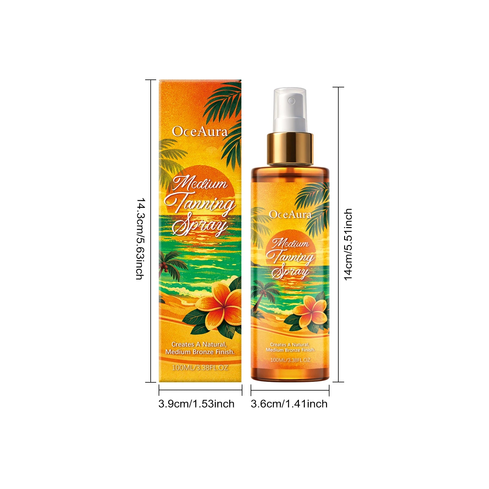 Self Tanning Spray Self Tanner Sunless Tanning Mist for Body Face Natural Looking Gradual Tan Sunless Tanner Spray for Men Women Oasis Select