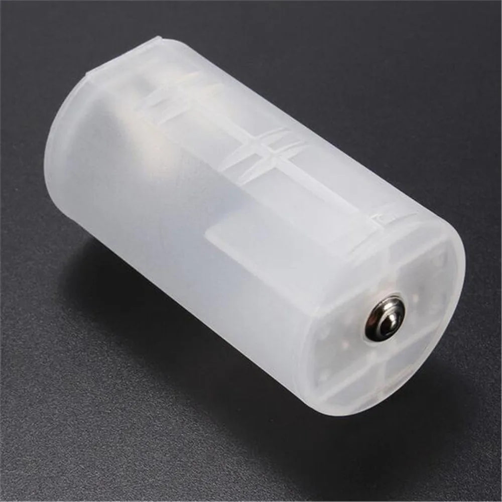 1pcs White 2 AA To D Size Battery Holder Conversion Adapter Switcher Converter Case Wholesale Price Oasis Select