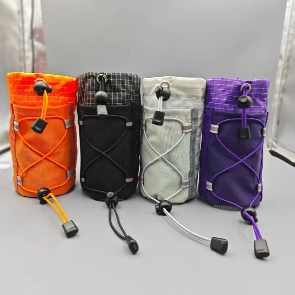 Backpack Strap Pouch | Drawstring Water Bottle Holder