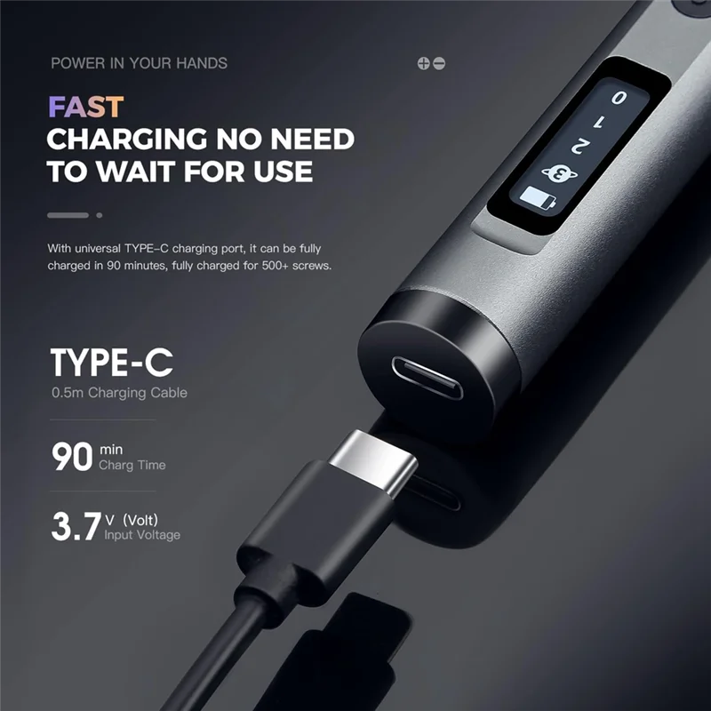 WISH Cordless 62 In 1 Mini Electric Screwdriver Set Complete With 4 LED Lights, 3-Level Torque, For For Laptop/PC Phone/Watch Ca Oasis Select Grey NONE