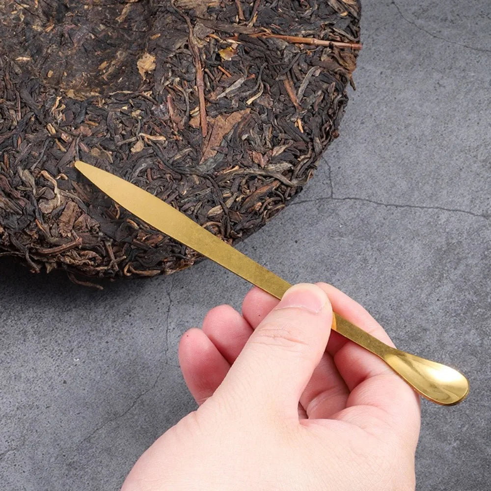 New Stainless Steel Tea Sticks Japanese Traditional Leaf Tea Scoops Leaf Spatula Kitchen Tool Oasis Select
