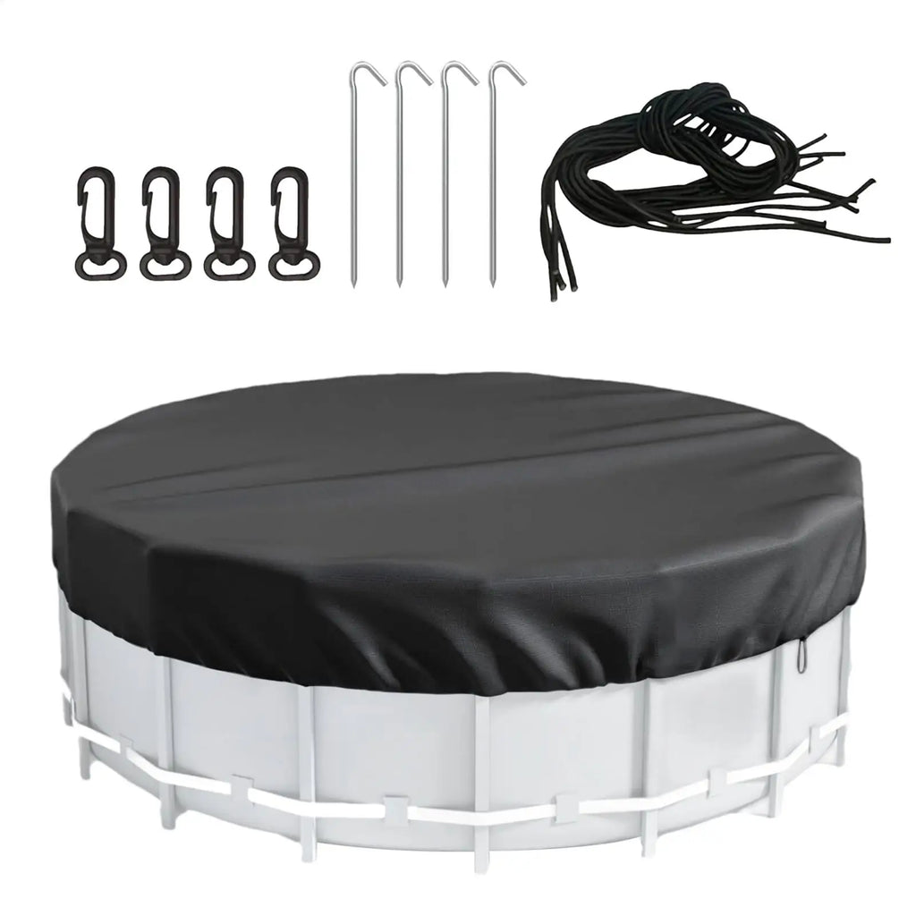 8/10/12FT Round Swimming Pool Covers For AboveGround Pools Hot Tub Cover Solar Covers Heavy Duty Tear Resistant Pool Cover Oasis Select