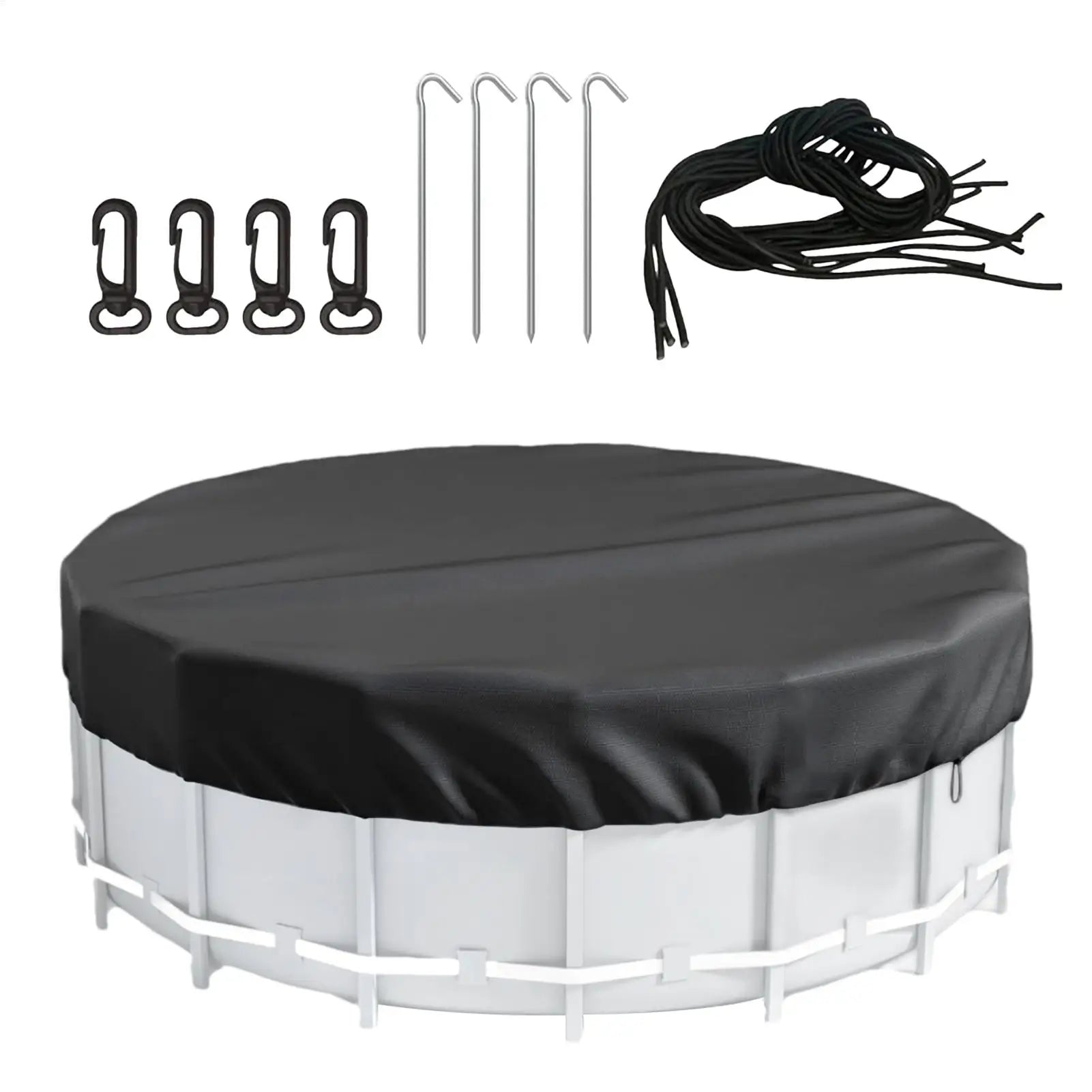 8/10/12FT Round Swimming Pool Covers For AboveGround Pools Hot Tub Cover Solar Covers Heavy Duty Tear Resistant Pool Cover Oasis Select