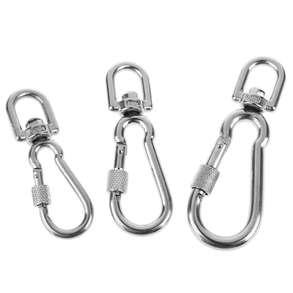 New Stainless Steel Snap Hooks Locking Quick Release Dog Leading Carabiner Clip Carabiner Clips For Dog Walking Camping Oasis Select