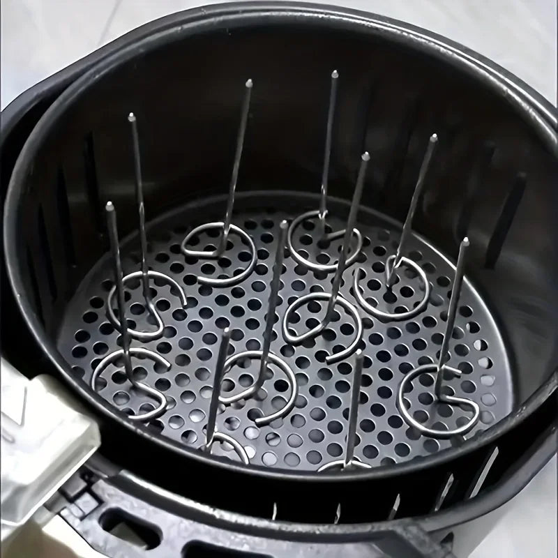 10pcs Air Fryer Oven, Vertical Grill, Skewer Grill, Universal Accessories, Food Grade 304 Stainless Steel Special Baking Needle Oasis Select