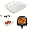 Stackable Air Fryer Rack 1-3 Layer 304 Stainless Steel Air Fryer Rack Oasis Select 1pc Square