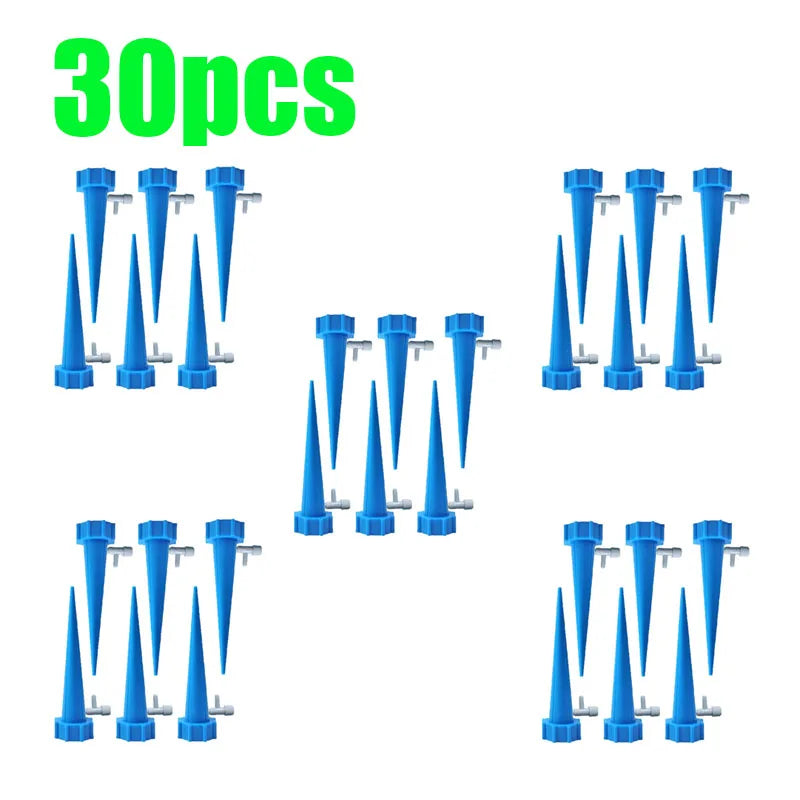 6/18/30pcs Automatic Flower Watering Device Adjustable Dripper Watering Device Self-Watering Gardening Potted Plant Irrigation Oasis Select 30pcs Blue