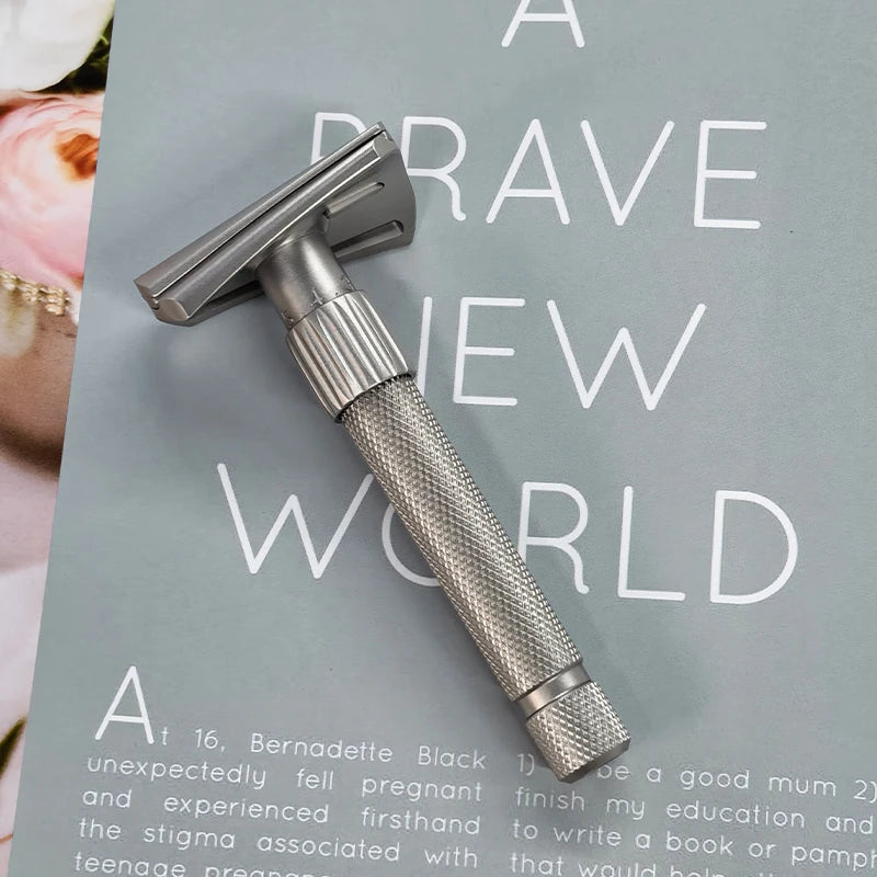 2026 Latest Model ！Yaqi Matte Torqx Stainless Steel Slant Adjustable Safety Razor - Classic Shaving Tool for Precision Grooming