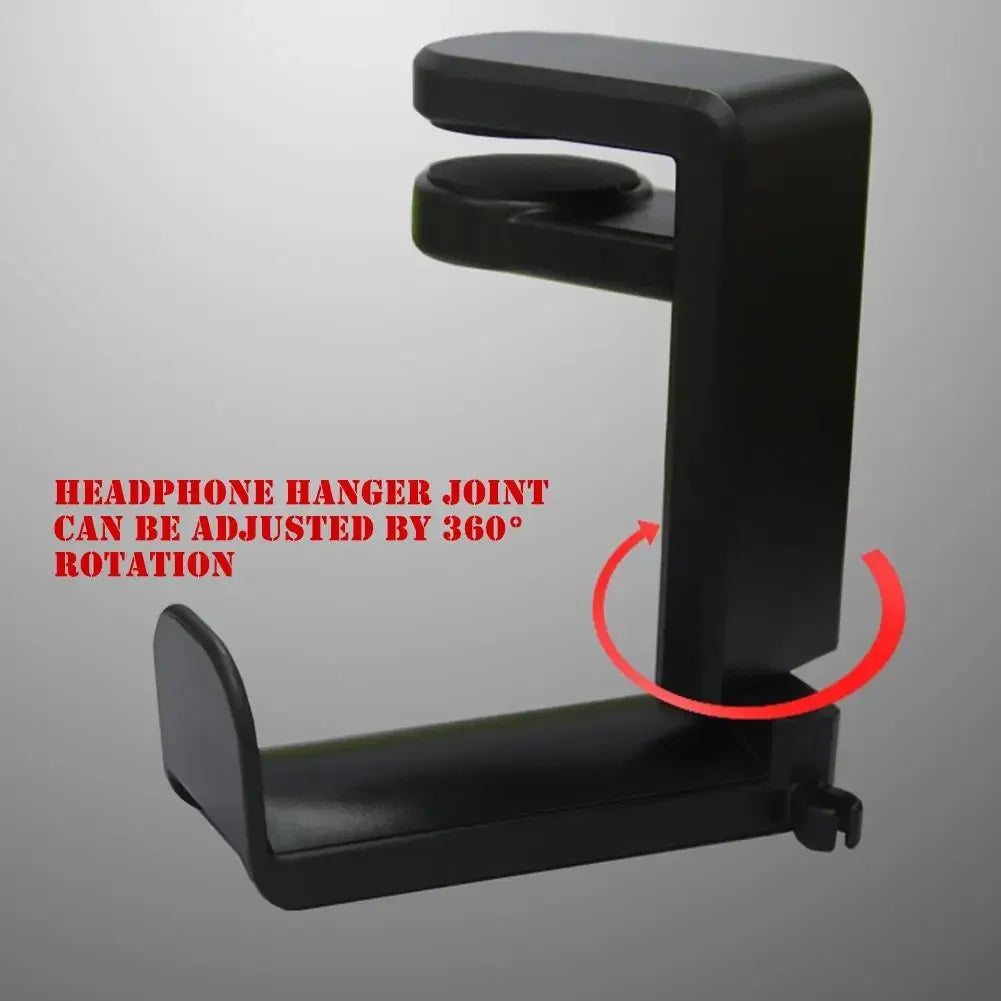 PC Gaming Headphone Stand Headset Hook Holder, Hanger Mount With Adjustable 360° Rotating Arm Clamp, Desk Mount Universal Bag Oasis Select
