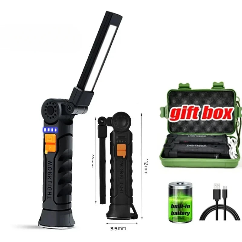 Foldable COB LED Work Light | Magnetic, Type-C Rechargeable