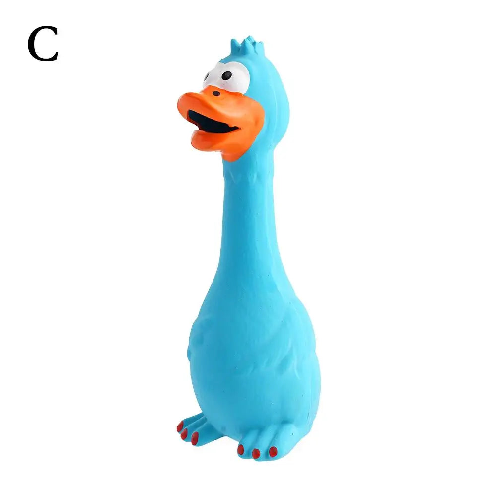 New Squeak Dog Toy Chew Bone Squeaky Ball Chicken Sound Dog Toys Tooth Grinding Training Pet Toy Supplies Dog Accessories Oasis Select blue