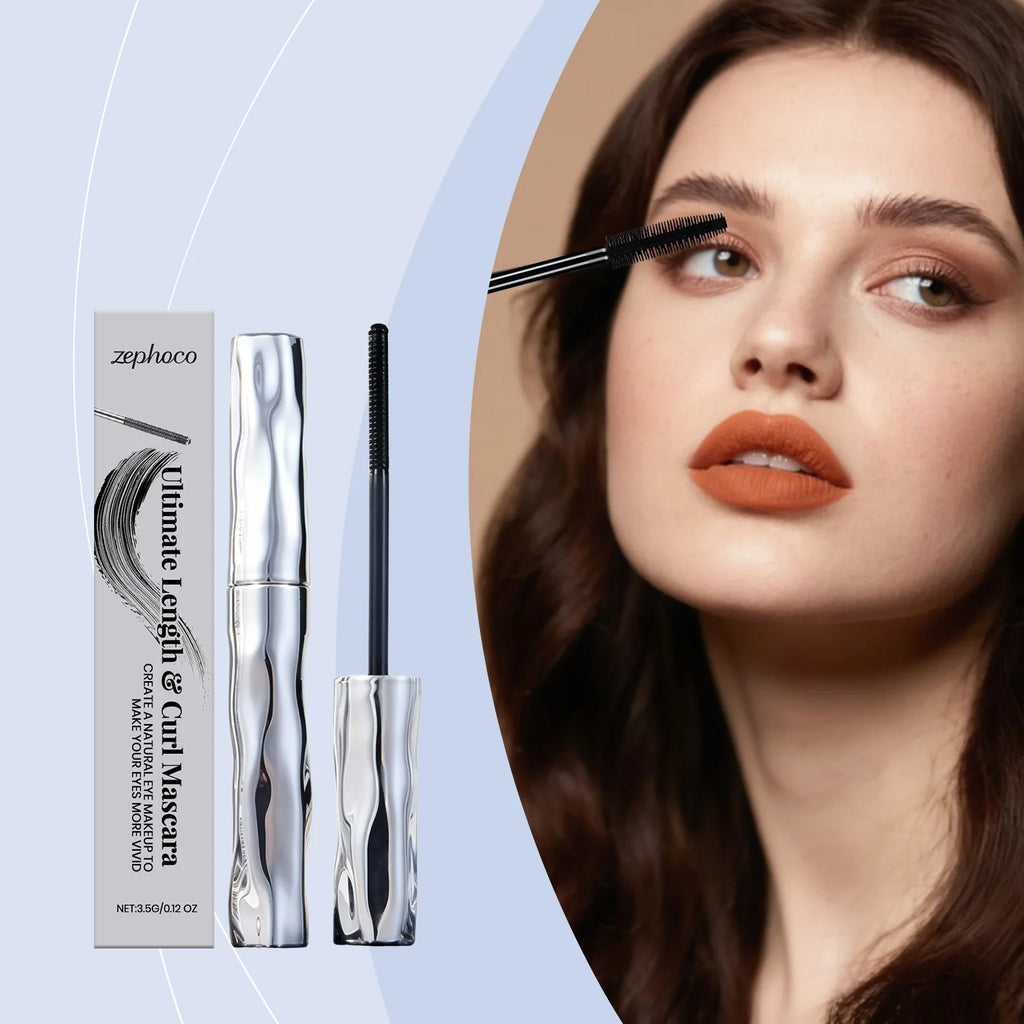 zephoco Waterproof Long-Lasting Mascara, Naturally Curled and Shaped, Sweat-Resistant, Lengthening, and Smudge-Proof Oasis Select