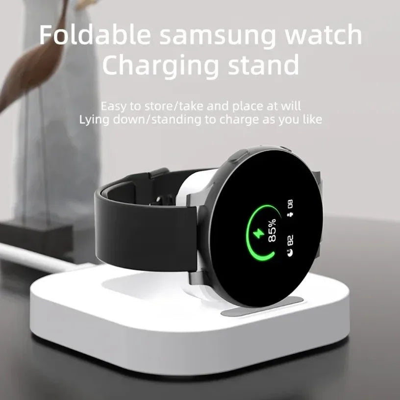 Classic Type C Fast Charging Dock Foldable Watch Wireless Charger Stand For Samsung Galaxy Watch 6 5 4 3 Pro 45/40/44mm Active Oasis Select