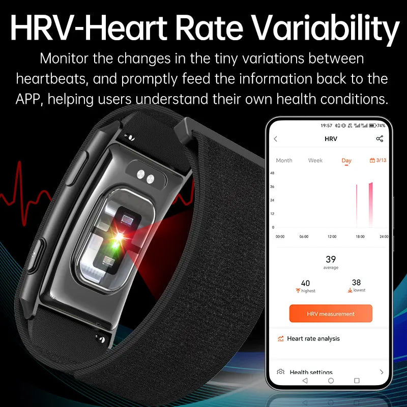 New Health Smart Bracelet Men Women Sports Tracker Waterproof Screenless Smartwatch Heart Rate Watch Long Battery Life Fitness Oasis Select