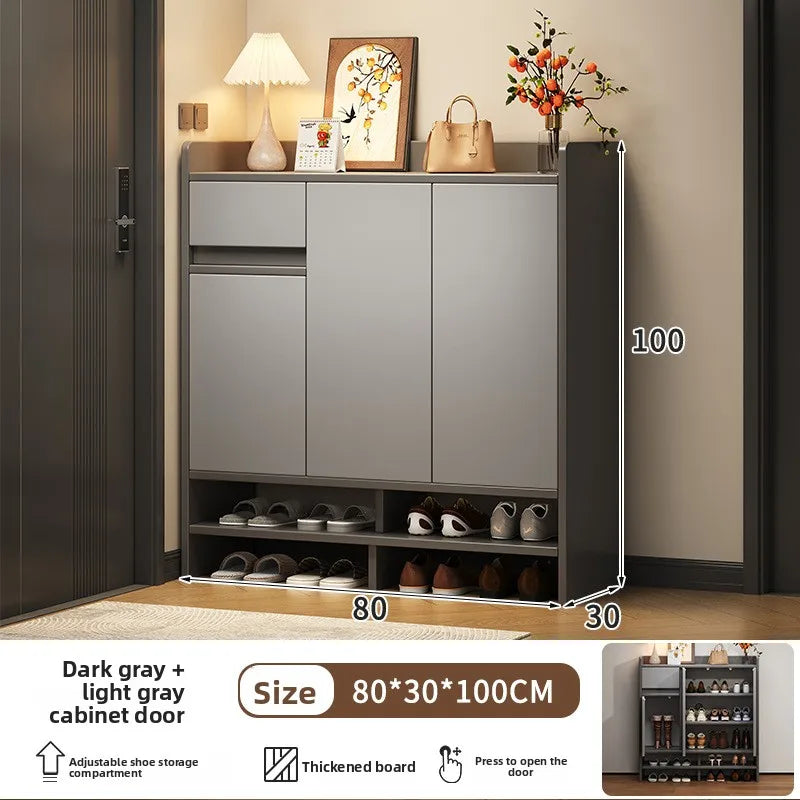 large-capacity storage and storage in the corridor at the entrance of the home integrated multi-functional dust cabinet Oasis Select Grey door 80