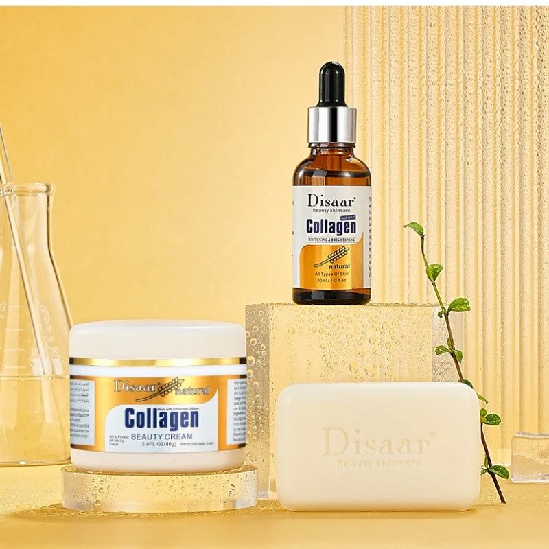 Collagen Brightening 3-piece Skin Care Kit Emollient Hydrating Factory Skin Care Product Kit Oasis Select