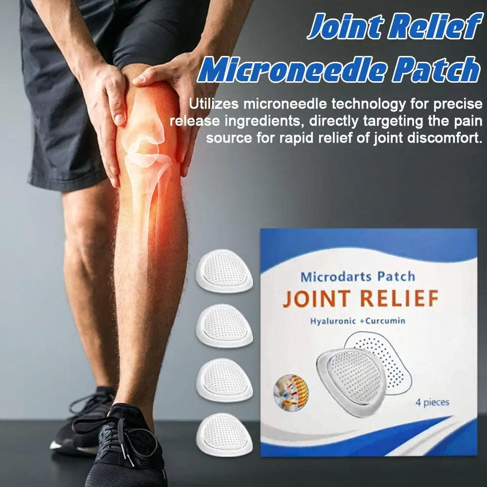 Microneedle Joint Relief Patch Natural Herbal Formula Comfort Waterproof Breathable Patch for Joint Discomfort 4pcs Oasis Select