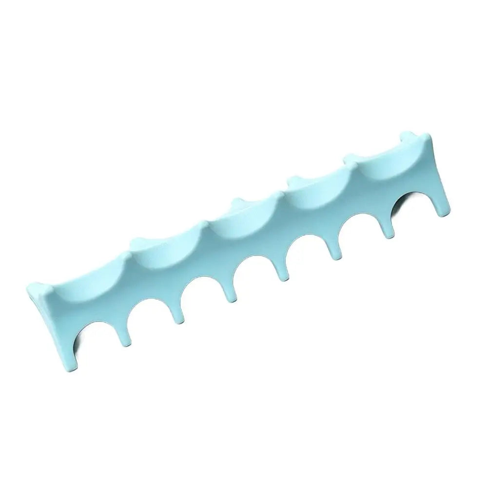 Soft Silicone Nail Pen Holder Brush Rack Shelf UV Gel Brush Display Stand Makeup Painting Pen Rest Organizer Nail Art Manicure Oasis Select blue
