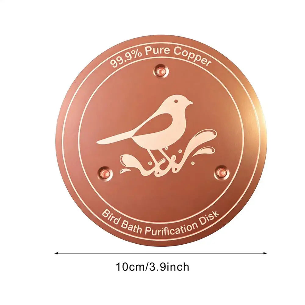 1PC Bird Bath Copper Disk Purification Disk Garden Outdoor Feeder Tray Cleaner Bird Bath Water Fountain Fishpond Lawn Backyard Oasis Select B