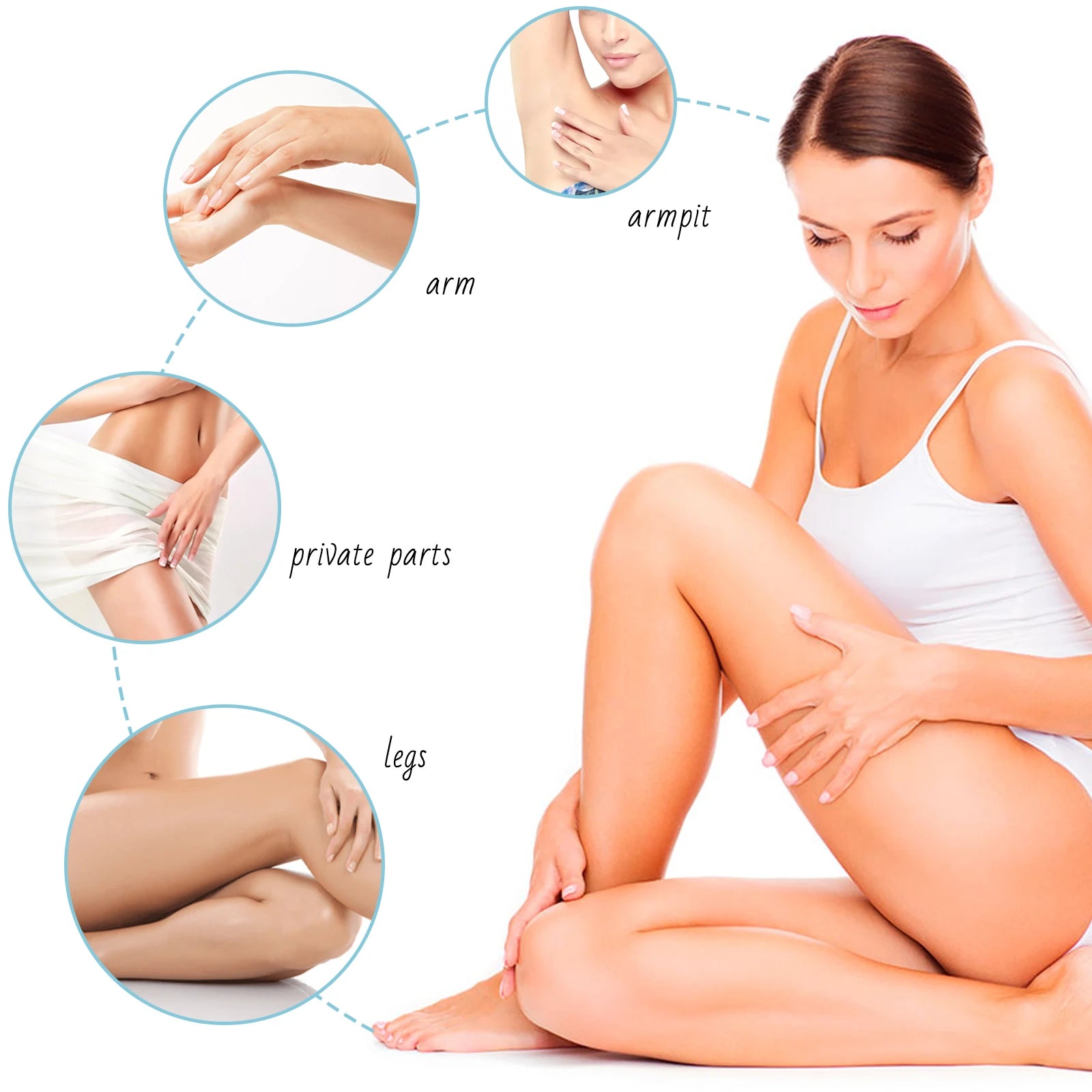 Hair Removal Spray Hair Growth Inhibitor Natural Painless Depilatory Spray Body Armpit Private Parts Hair Remover for Smooth Ski Oasis Select