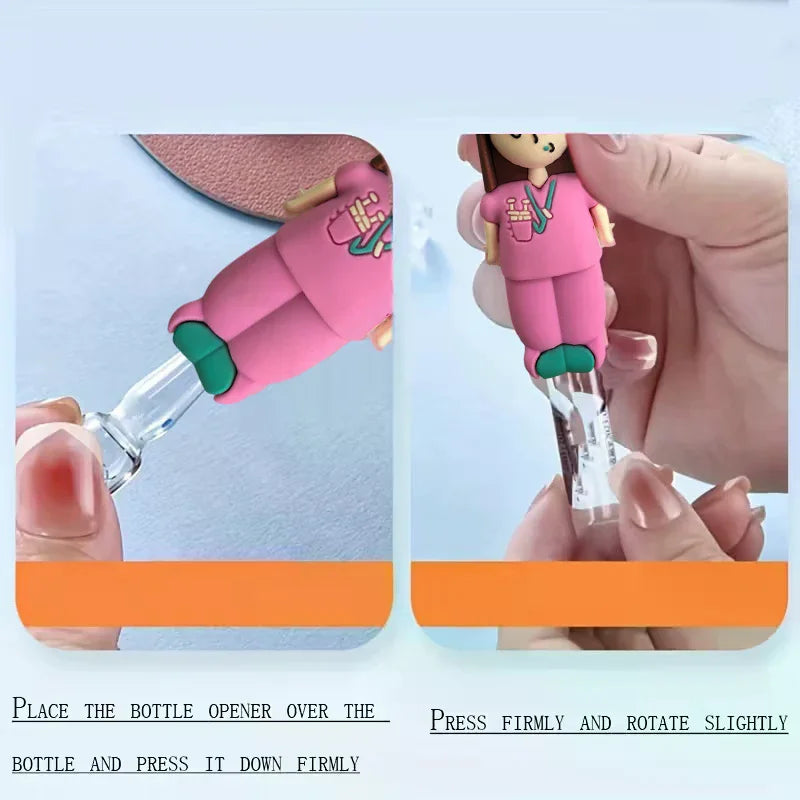 Syringe-Shaped Ampoule Bottle Opener Keychain for Nurses And Doctors Medication Vial Breaker Tool Oasis Select