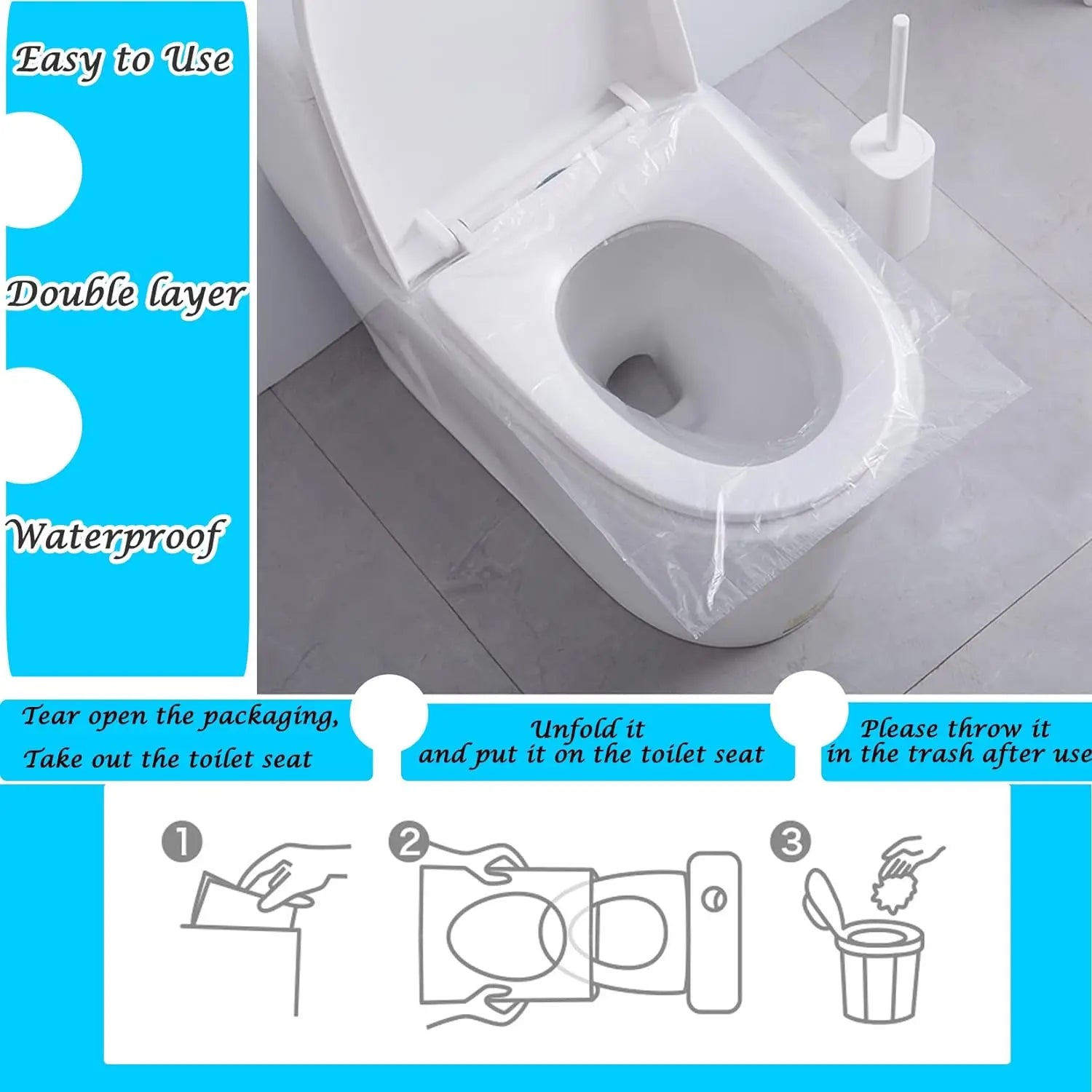 100 PCS Travel Disposable Toilet Seat Cover Individually Wrapped Fit for Kids Potty Training and Adult, Road Trips, Airports,Hot Oasis Select