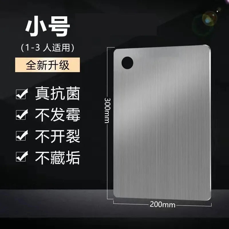 304 Stainless Steel Panel and Chopping Board Kitchen Household Double Sided Kneading Dough Fruit Meat Chopping Cutting Board Oasis Select 30x20cm