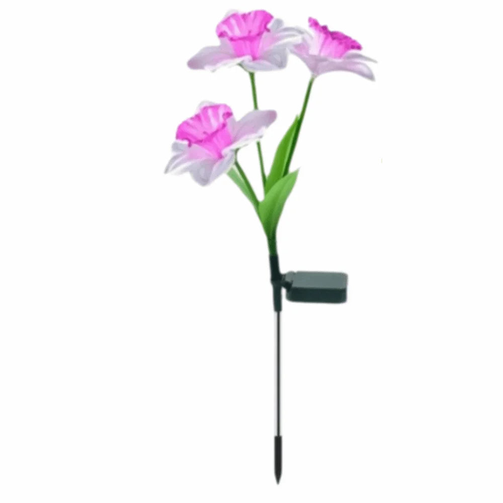 Solar Narcissus Flower Stake Lights – IP65 Waterproof Garden Solar Garden Stake Light Oasis Select Purple