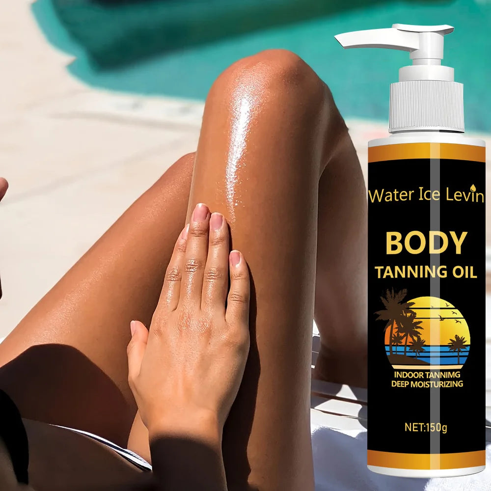 Body Tanning Oil with Coconut Oil – Deep Hydration & Sunless Tan Sunless Tanning Oil Oasis Select
